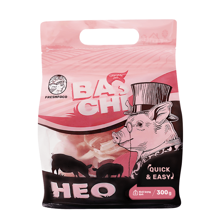 Ba chỉ heo túi zip FRESHFOCO 300G
