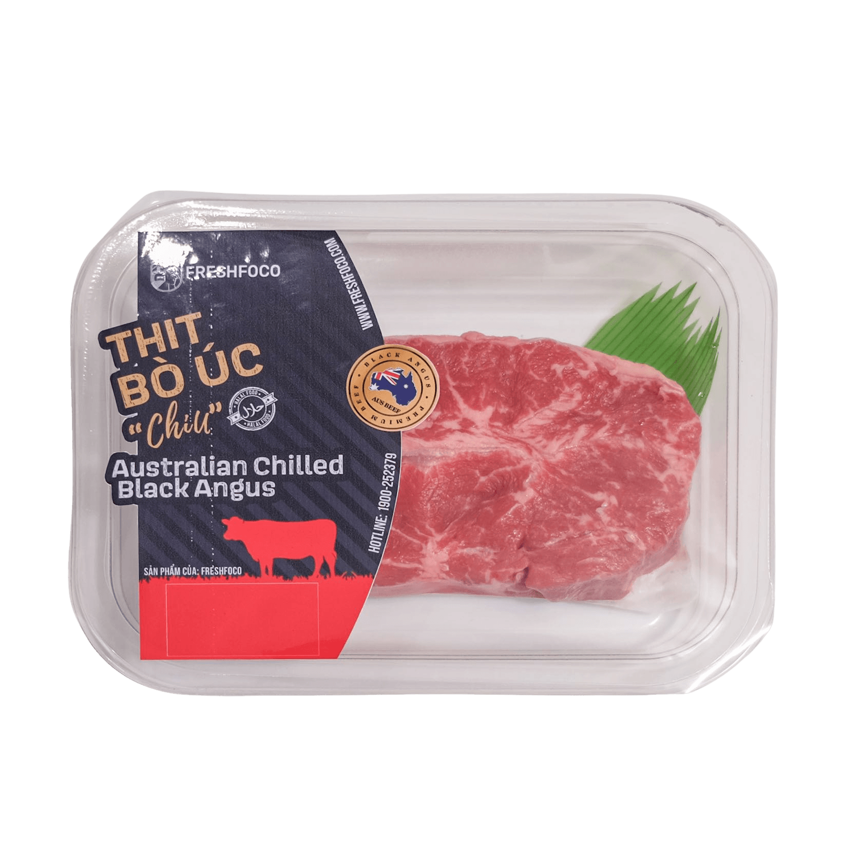 Thịt Lõi Vai bò Úc mát cắt Steak FRESHFOCO 225g nhập khẩu chilled