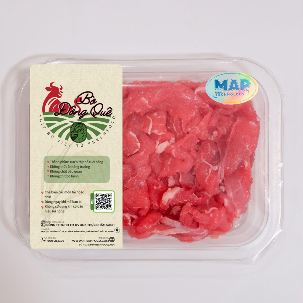 Thịt Bò Xào FRESHFOCO 200g Khay MAP