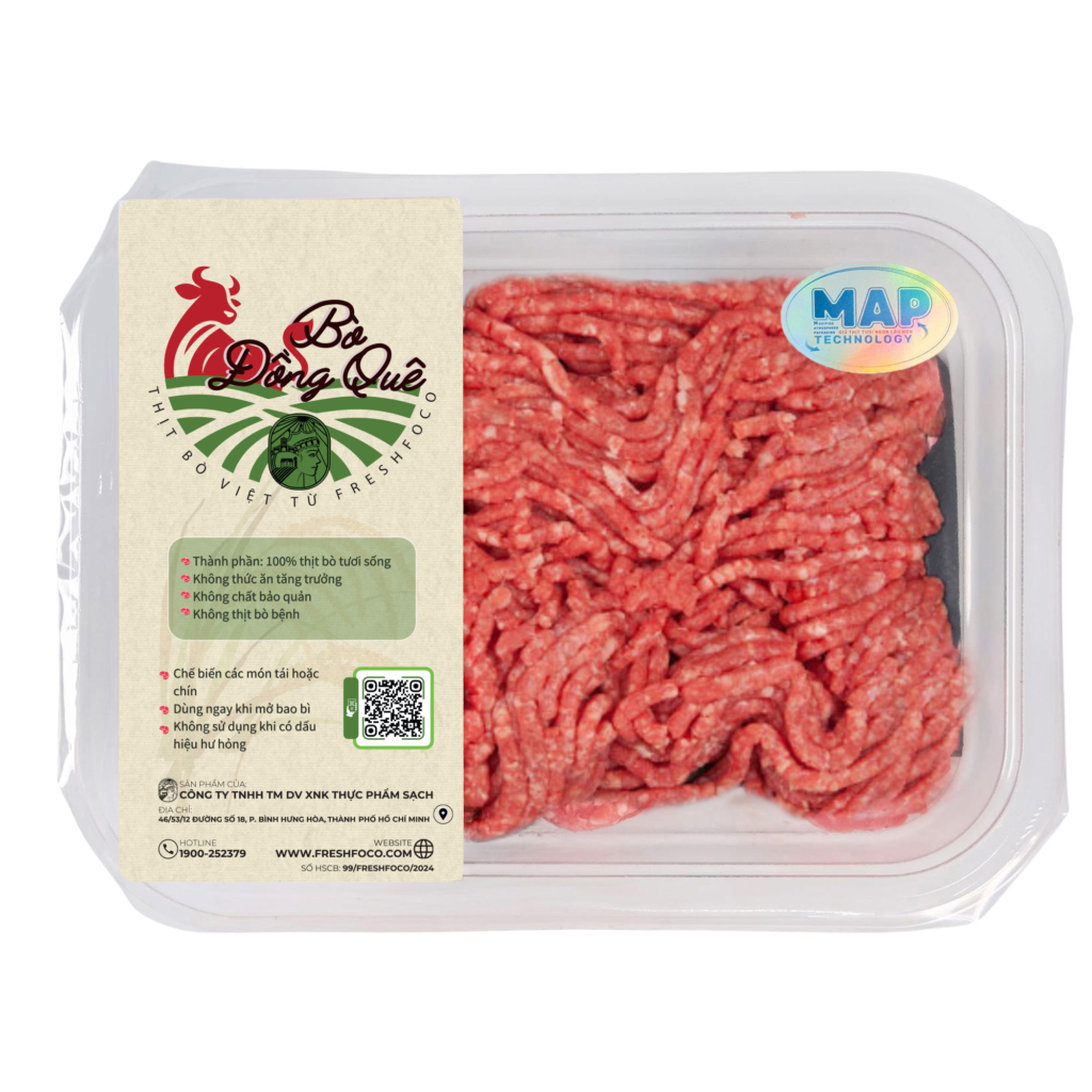 Thịt Bò Xay FRESHFOCO 200g Khay MAP