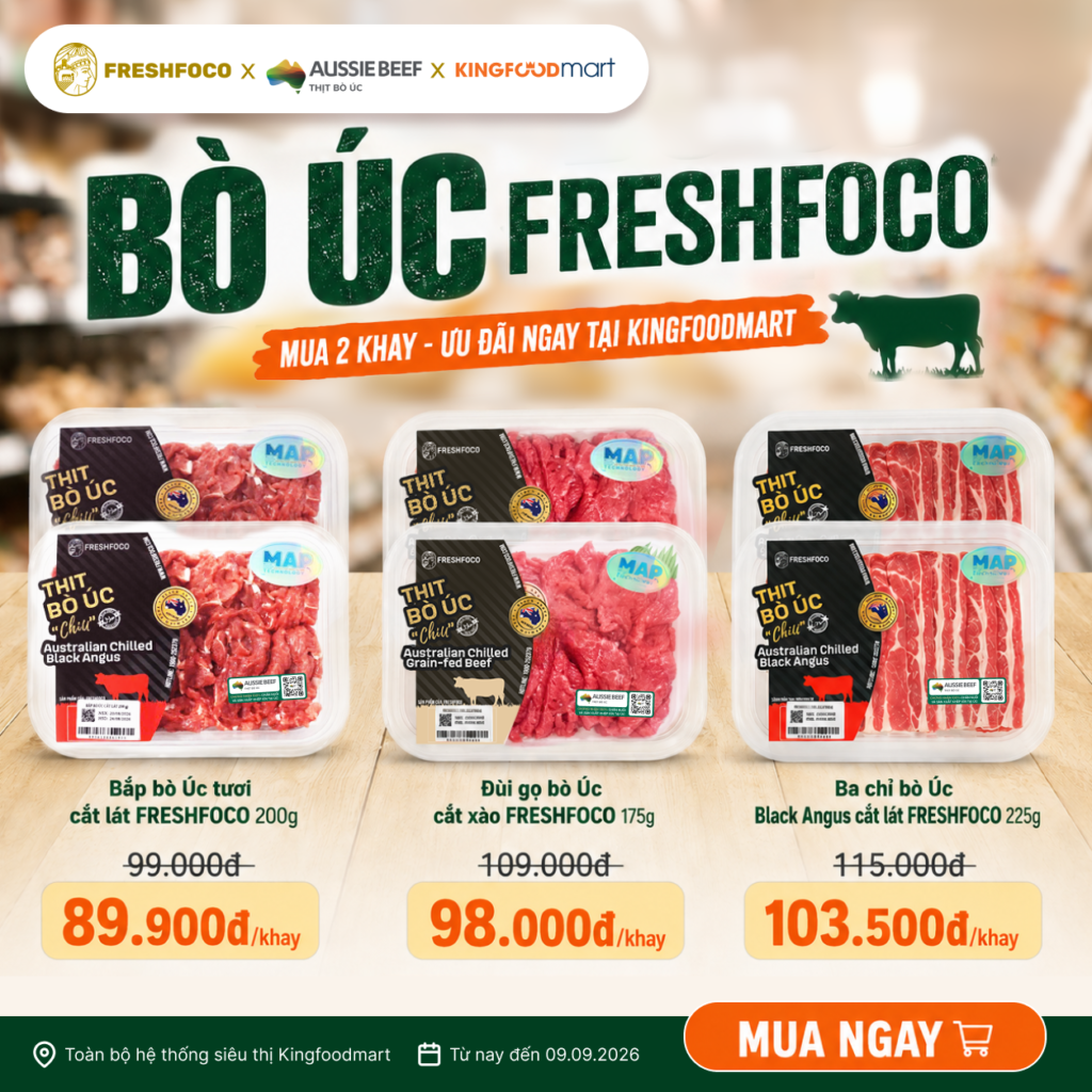 Cùng FRESHFOCO khép lại chuỗi trải nghiệm thịt bò Úc miễn phí tại Kingfoodmart