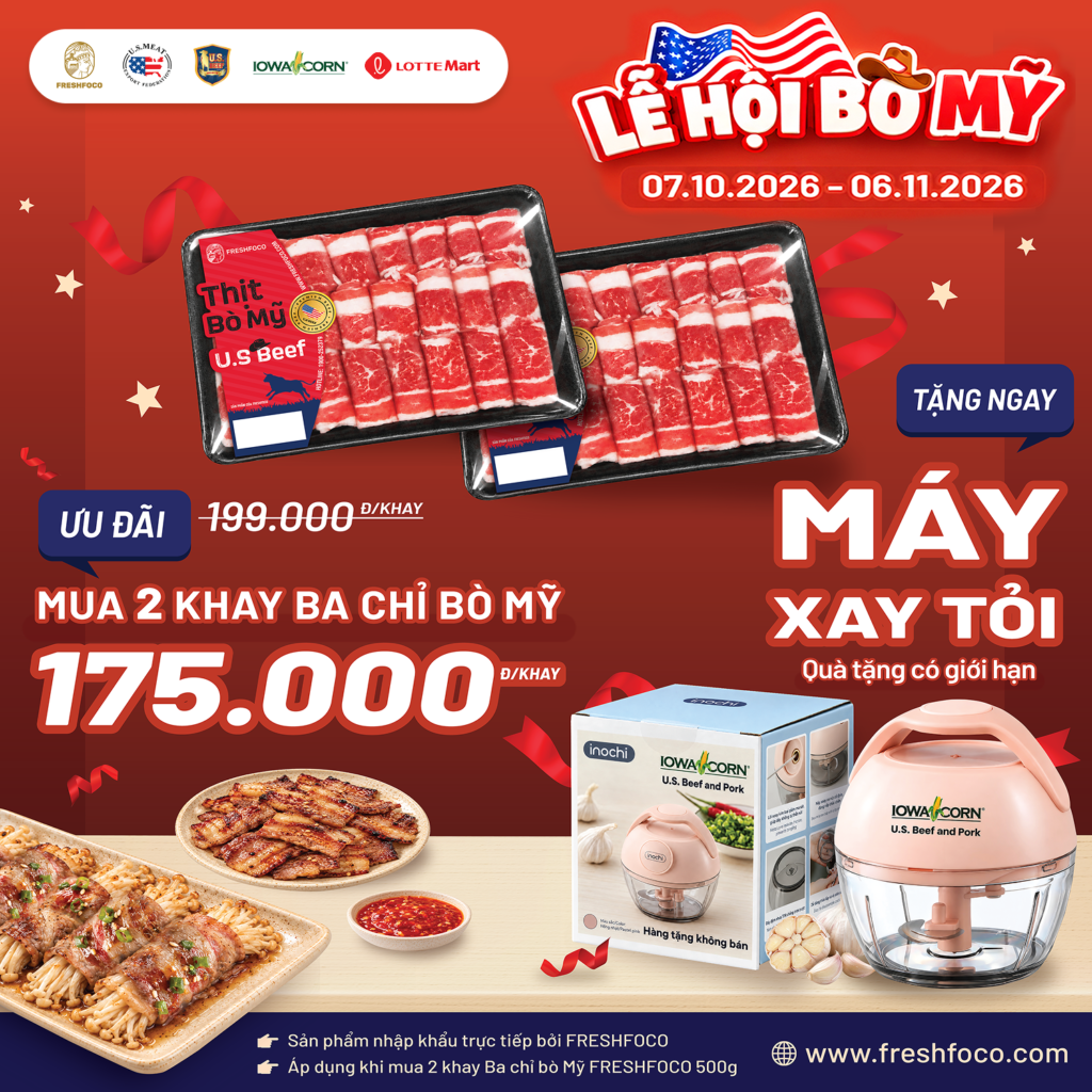 Cùng FRESHFOCO trải nghiệm Lễ hội Bò Mỹ - Ưu đãi hấp dẫn, quà tặng tiện ích